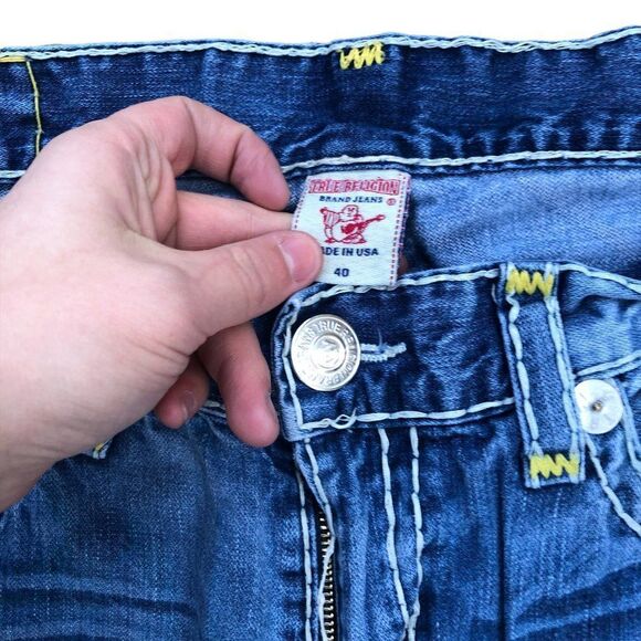 True Religion Jeans Size 40 RICKY SUPER T Blue - Picture 5 of 11